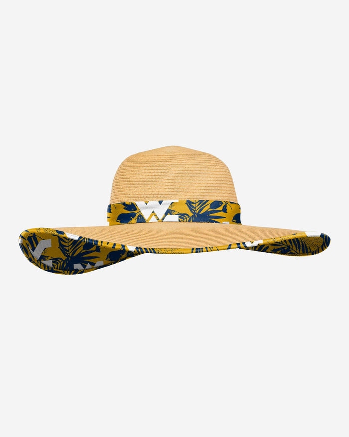 West Virginia Mountaineers Womens Floral Straw Hat FOCO - FOCO.com