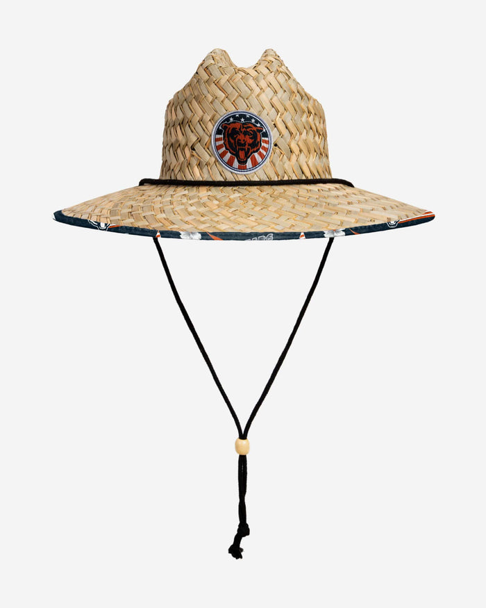 Chicago Bears Americana Straw Hat FOCO - FOCO.com