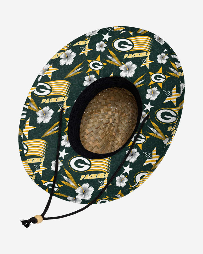 Green Bay Packers Americana Straw Hat FOCO - FOCO.com