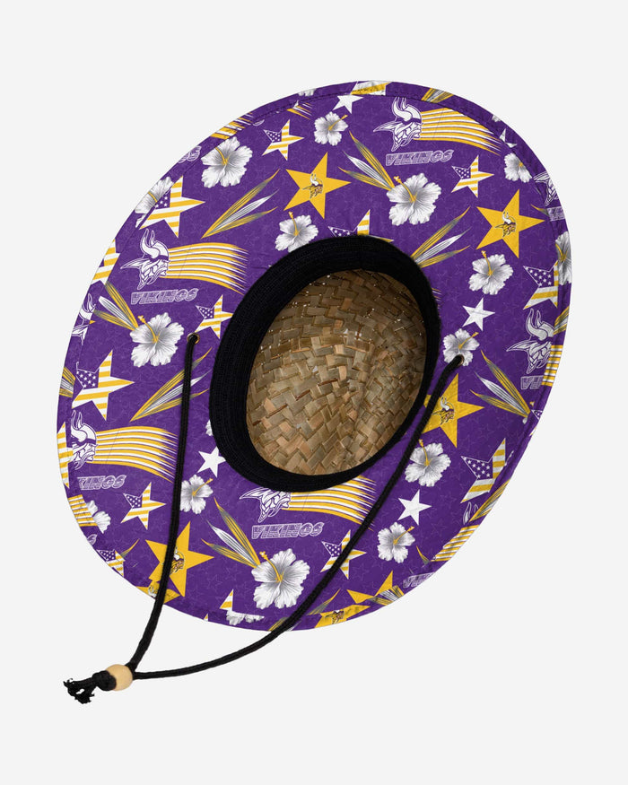 Minnesota Vikings Americana Straw Hat FOCO - FOCO.com