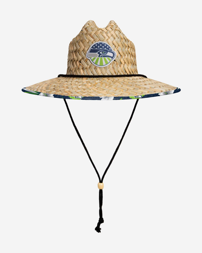 Seattle Seahawks Americana Straw Hat FOCO - FOCO.com