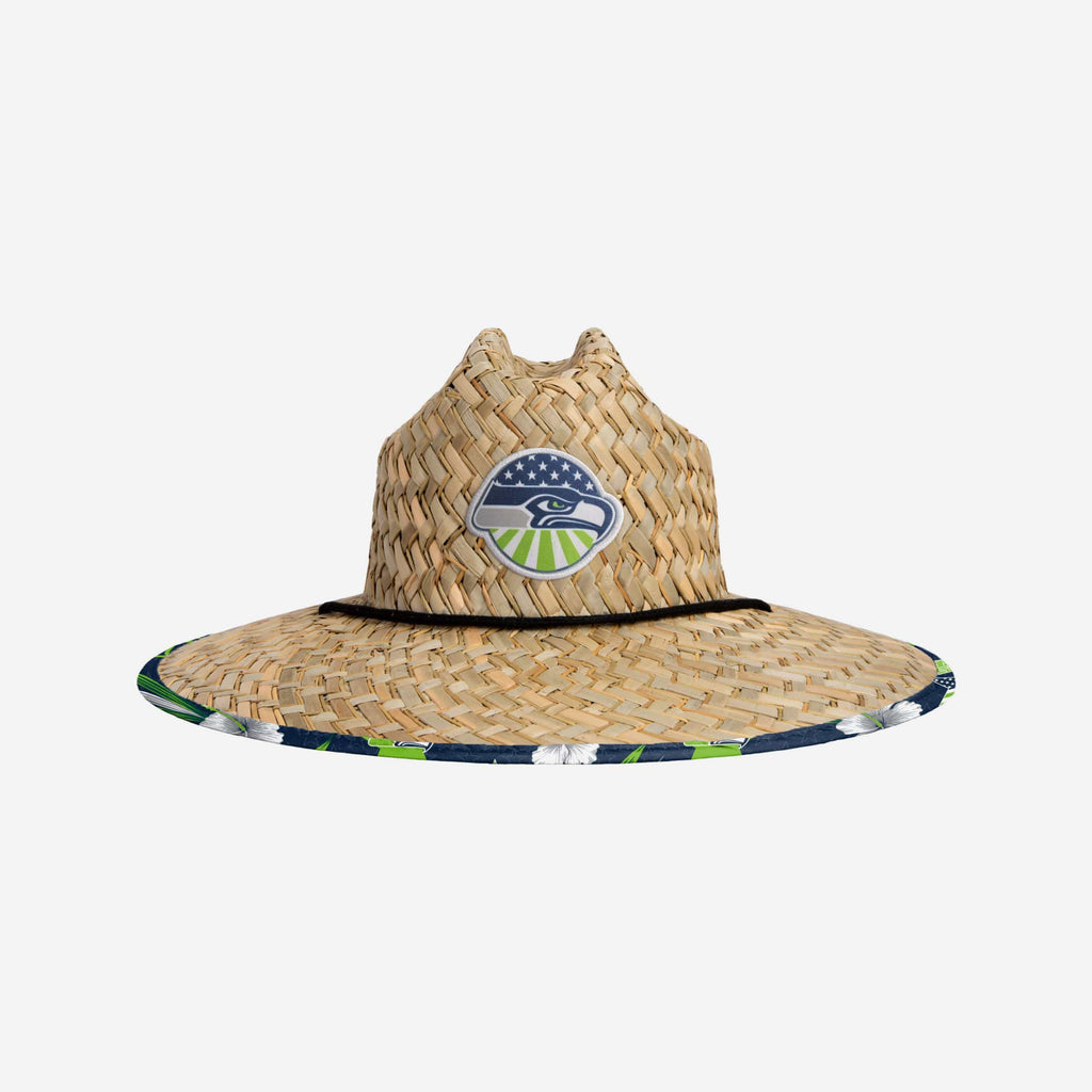 Seattle Seahawks Americana Straw Hat FOCO - FOCO.com