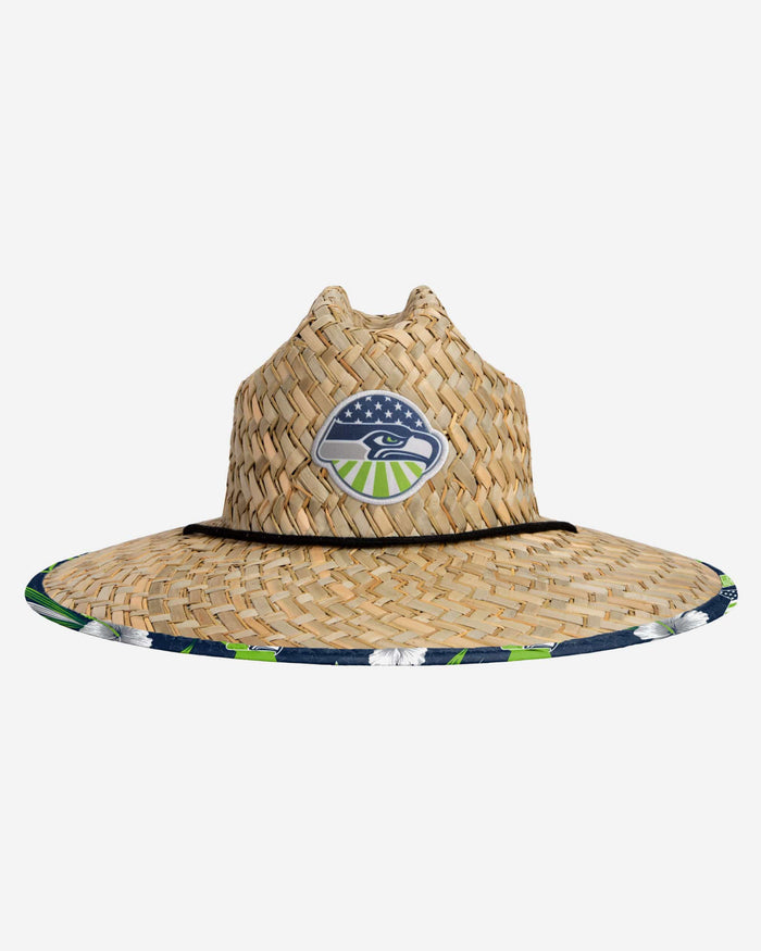 Seattle Seahawks Americana Straw Hat FOCO - FOCO.com