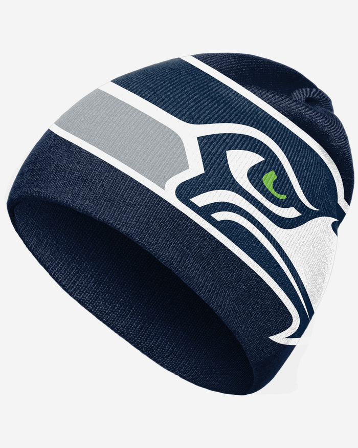 Seattle Seahawks Big Logo Skullcap Beanie FOCO - FOCO.com