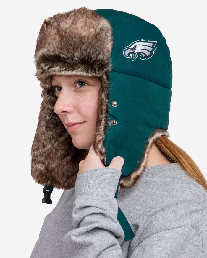 Philadelphia Eagles Big Logo Trapper Hat With Face Cover FOCO - FOCO.com