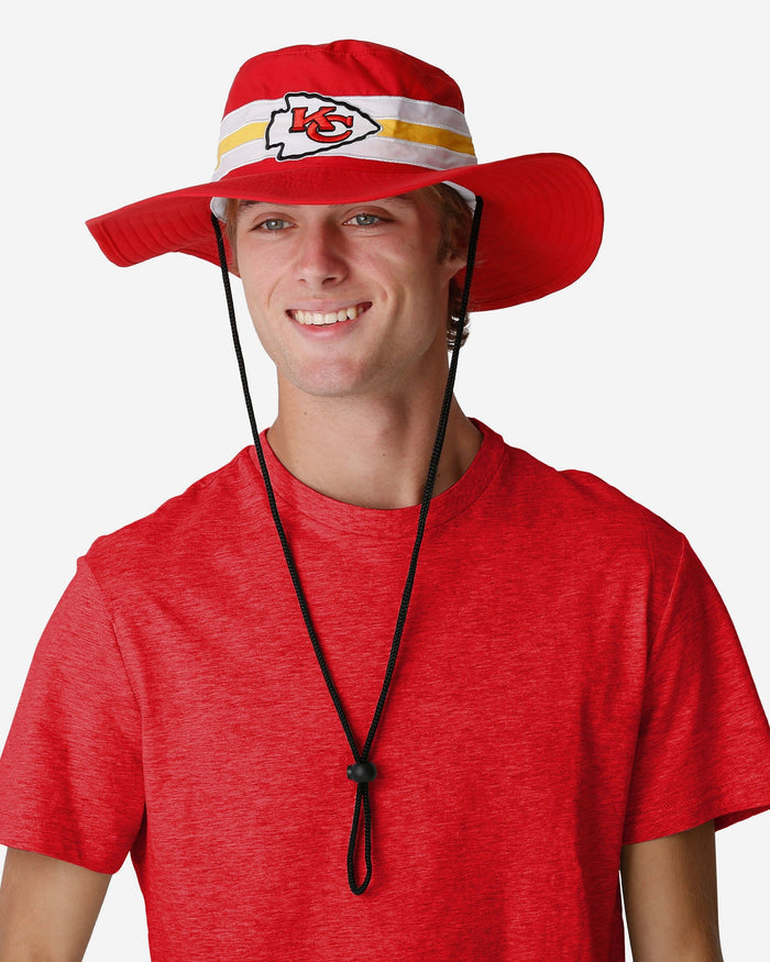 Kansas City Chiefs Team Stripe Boonie Hat FOCO - FOCO.com