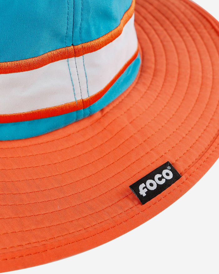 Miami Dolphins Team Stripe Boonie Hat FOCO - FOCO.com