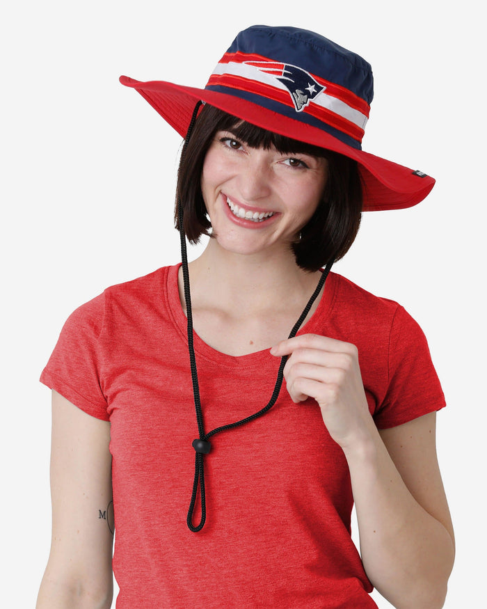 New England Patriots Team Stripe Boonie Hat FOCO - FOCO.com