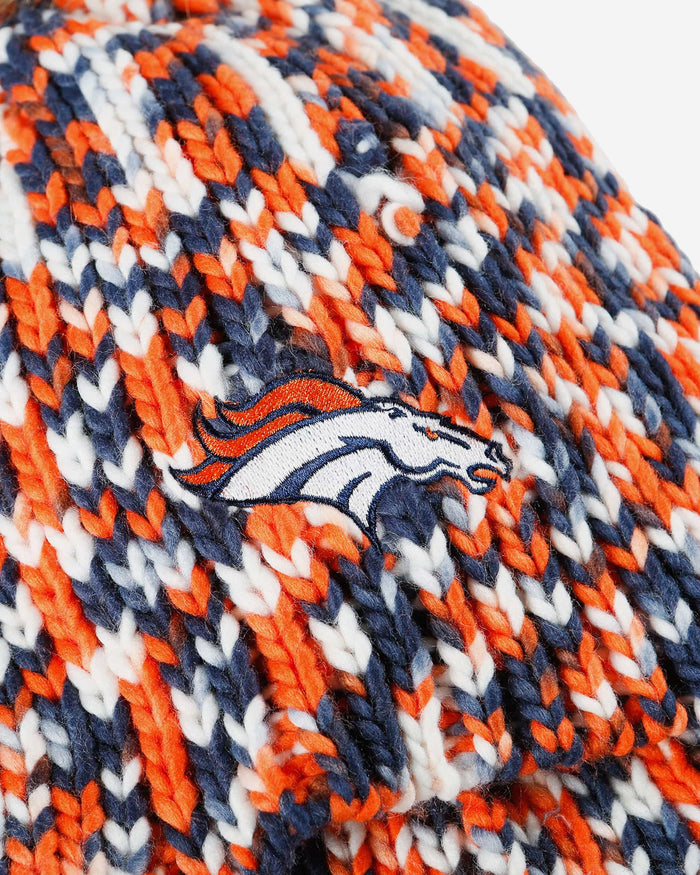 Denver Broncos Colorblend Knit Pom Beanie FOCO - FOCO.com