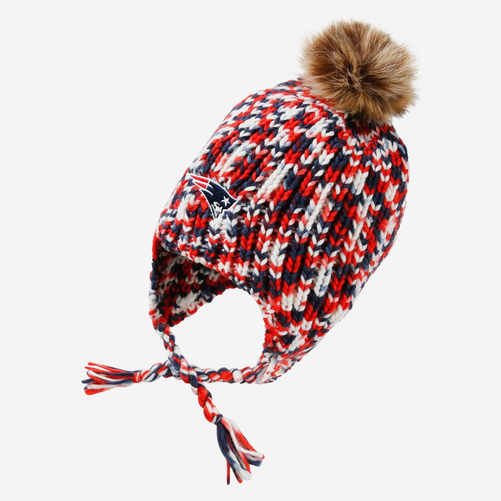 New England Patriots Colorblend Knit Pom Beanie FOCO - FOCO.com