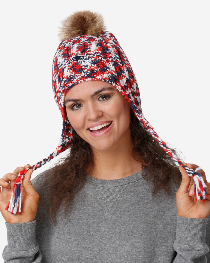 New England Patriots Colorblend Knit Pom Beanie FOCO - FOCO.com