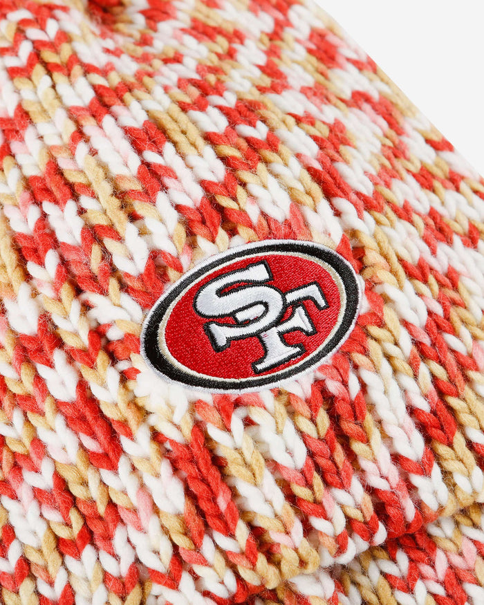 San Francisco 49ers Colorblend Knit Pom Beanie FOCO - FOCO.com