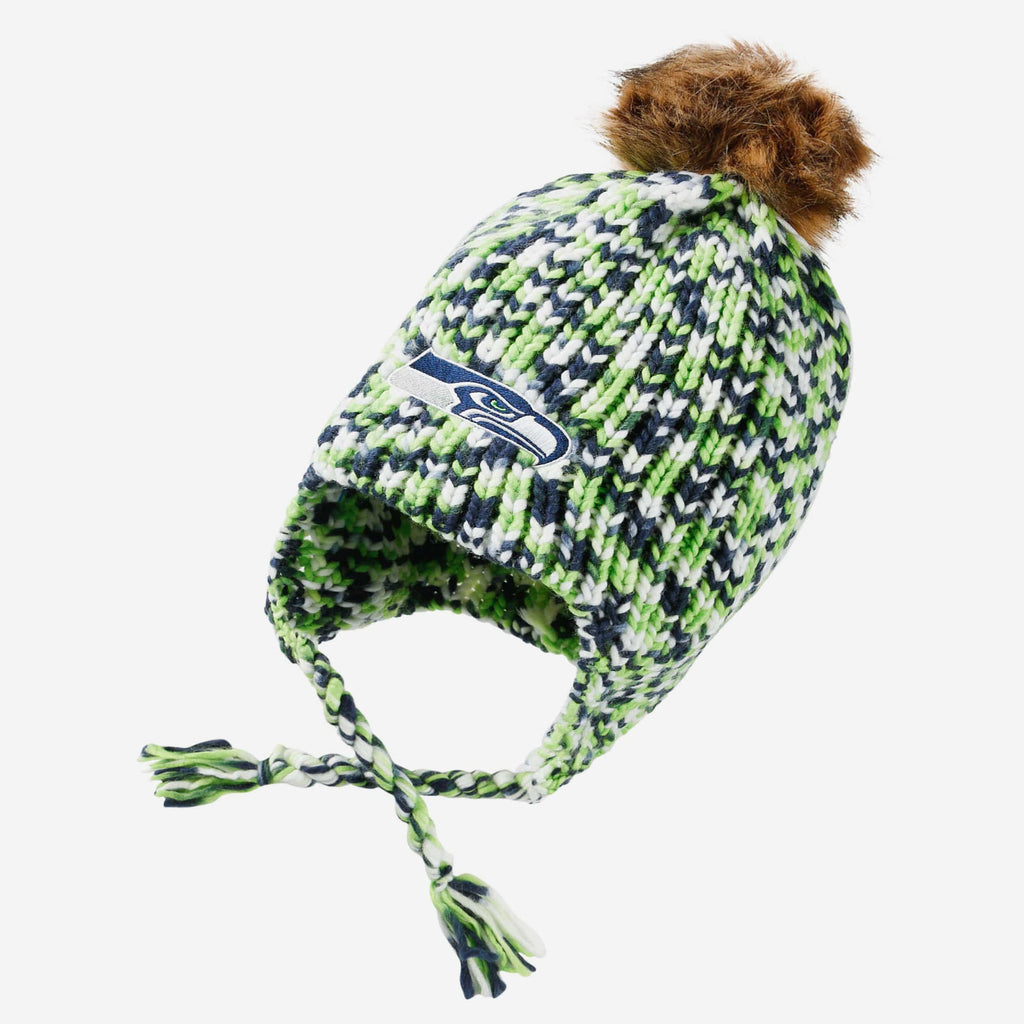 Seattle Seahawks Colorblend Knit Pom Beanie FOCO - FOCO.com