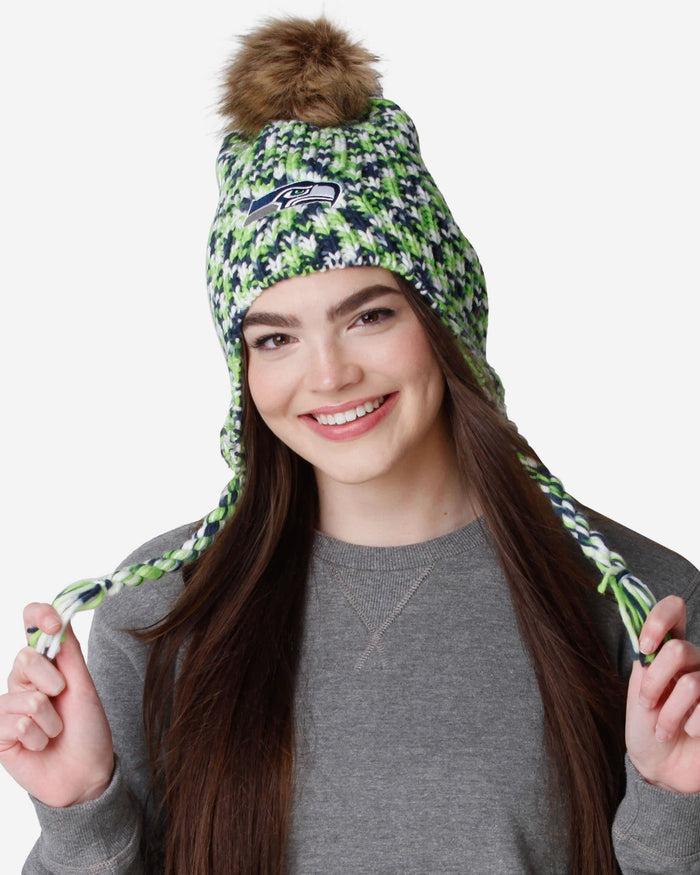 Seattle Seahawks Colorblend Knit Pom Beanie FOCO - FOCO.com