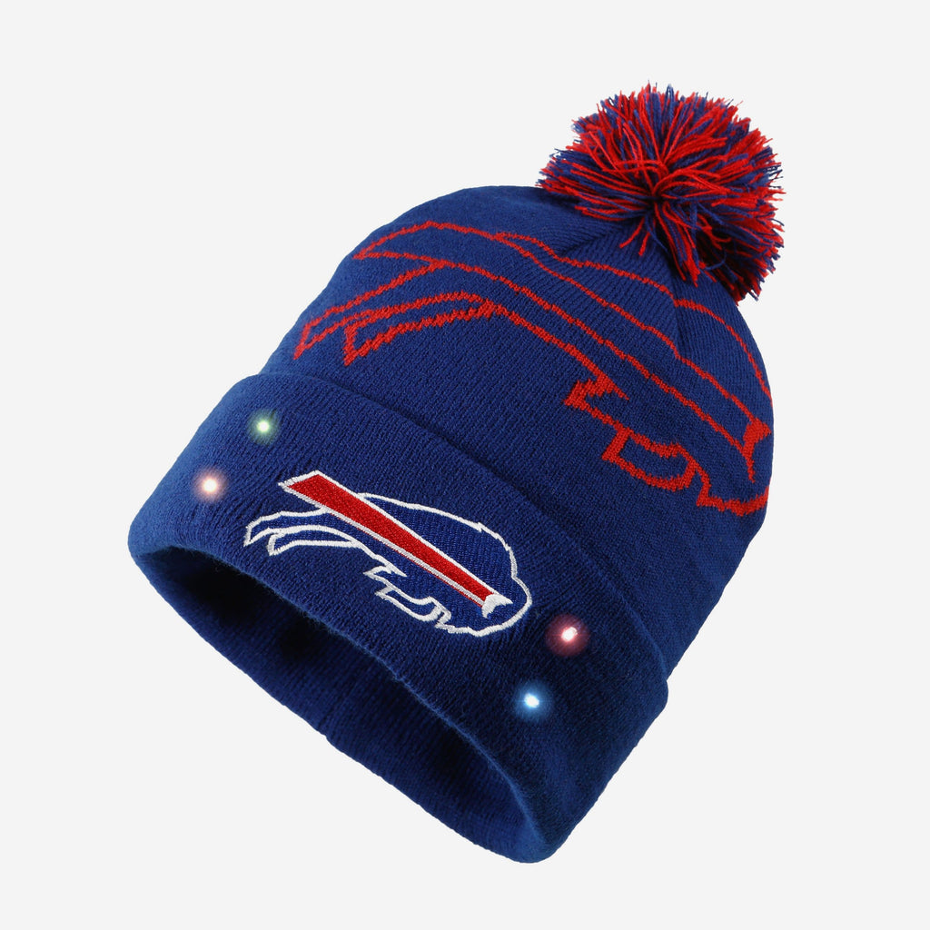 Buffalo Bills Cropped Logo Light Up Knit Beanie FOCO - FOCO.com