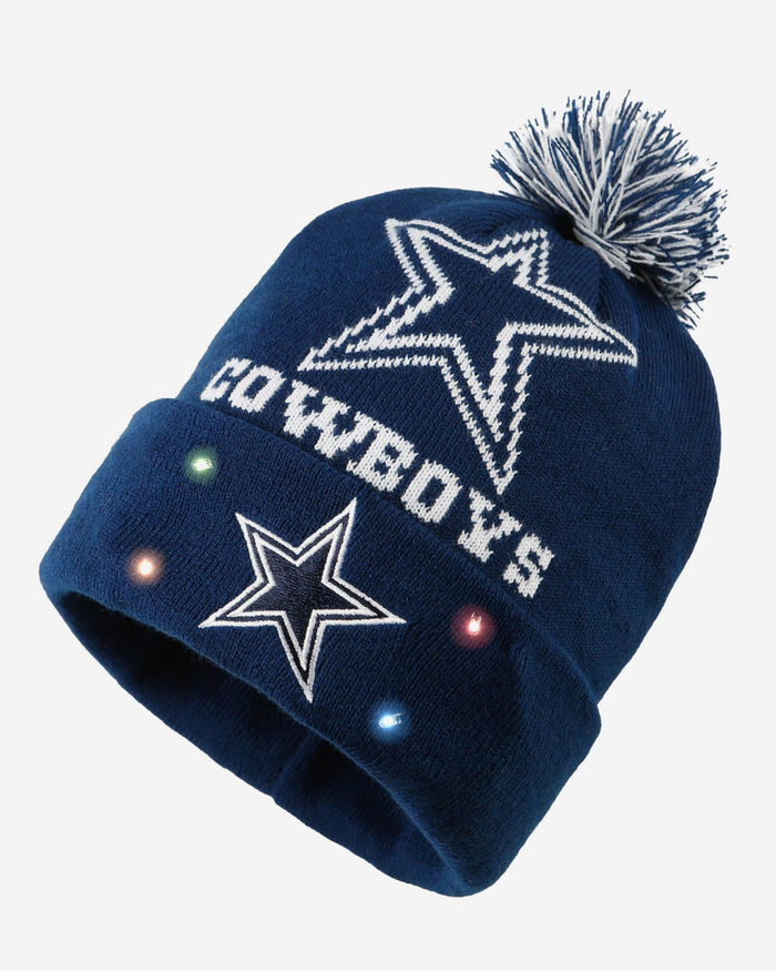 Dallas Cowboys Cropped Logo Light Up Knit Beanie FOCO - FOCO.com