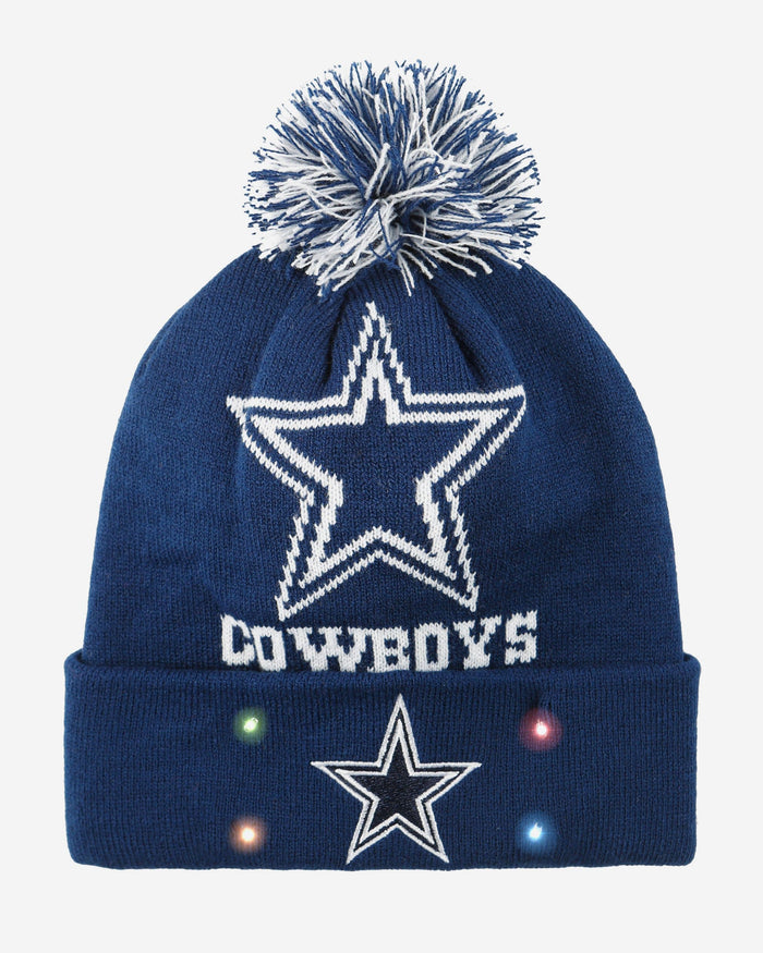 Dallas Cowboys Cropped Logo Light Up Knit Beanie FOCO - FOCO.com