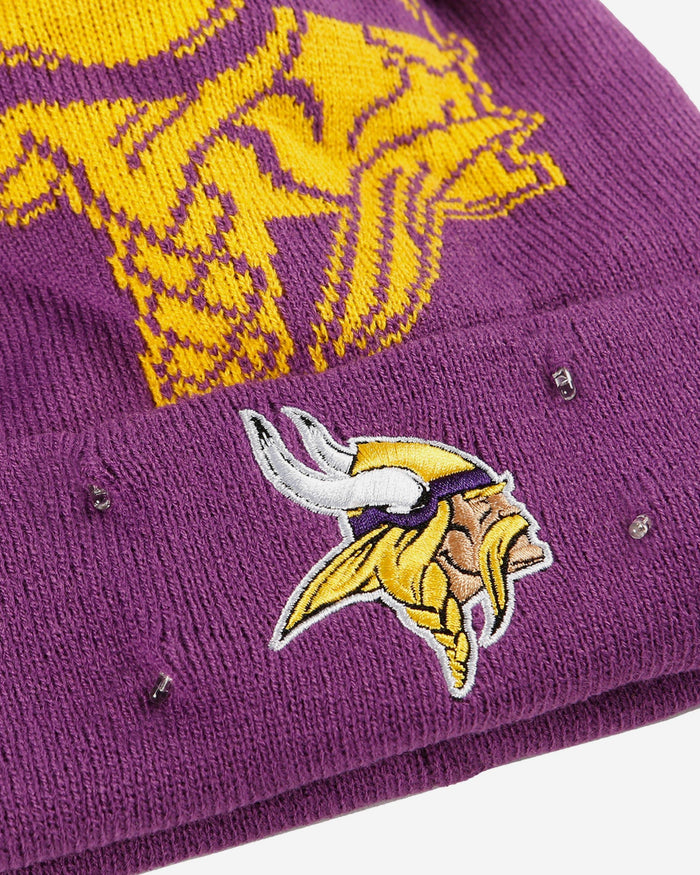 Minnesota Vikings Cropped Logo Light Up Knit Beanie FOCO - FOCO.com