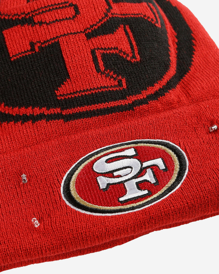 San Francisco 49ers Cropped Logo Light Up Knit Beanie FOCO - FOCO.com
