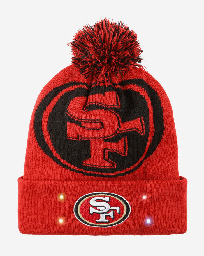San Francisco 49ers Cropped Logo Light Up Knit Beanie FOCO - FOCO.com