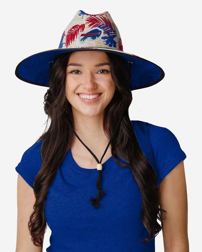 Buffalo Bills Floral Printed Straw Hat FOCO - FOCO.com