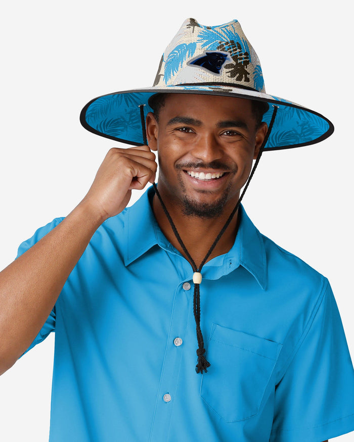 Carolina Panthers Floral Printed Straw Hat FOCO - FOCO.com