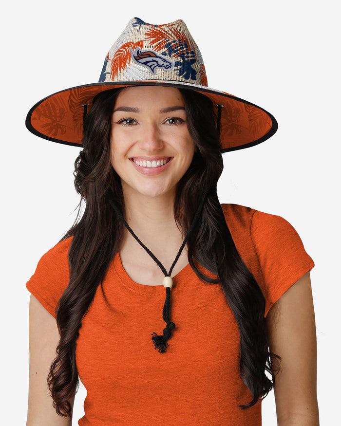 Denver Broncos Floral Printed Straw Hat FOCO - FOCO.com