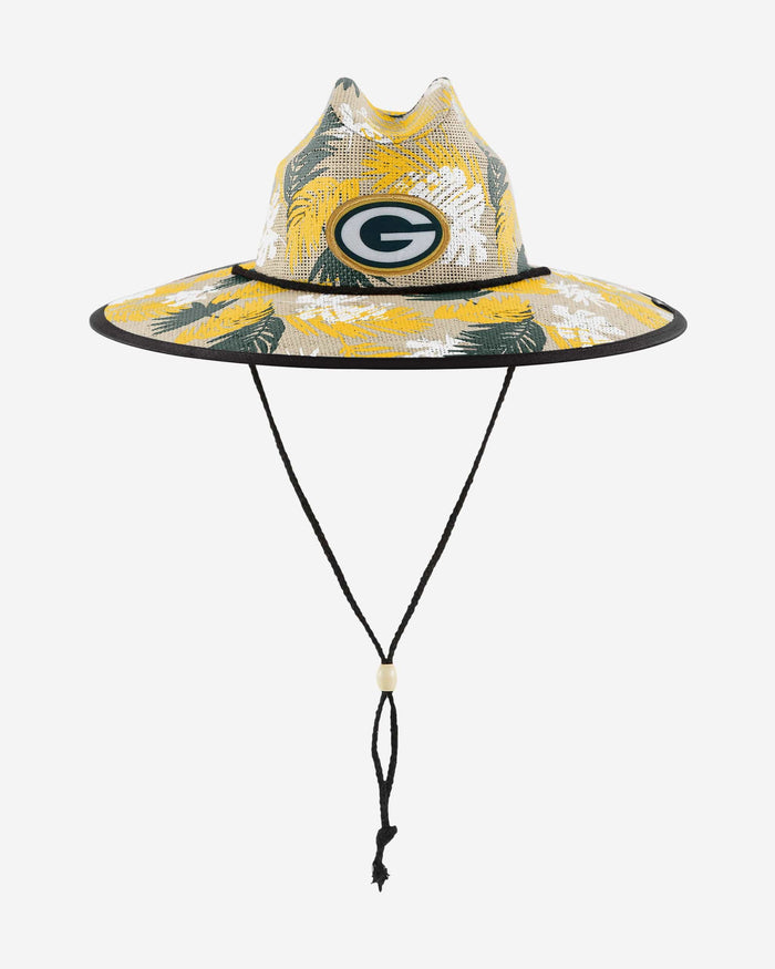 Green Bay Packers Floral Printed Straw Hat FOCO - FOCO.com