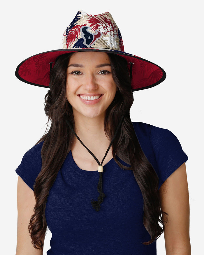 Houston Texans Floral Printed Straw Hat FOCO - FOCO.com