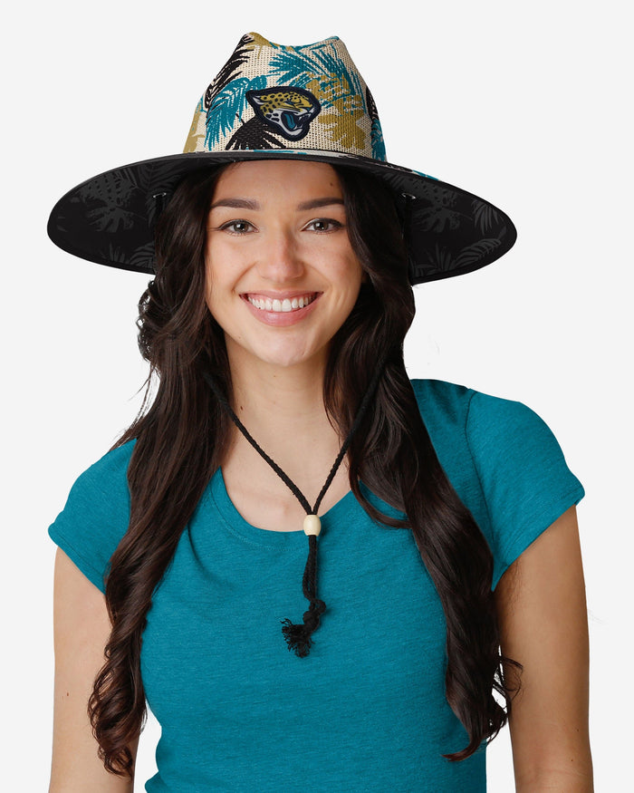 Jacksonville Jaguars Floral Printed Straw Hat FOCO - FOCO.com