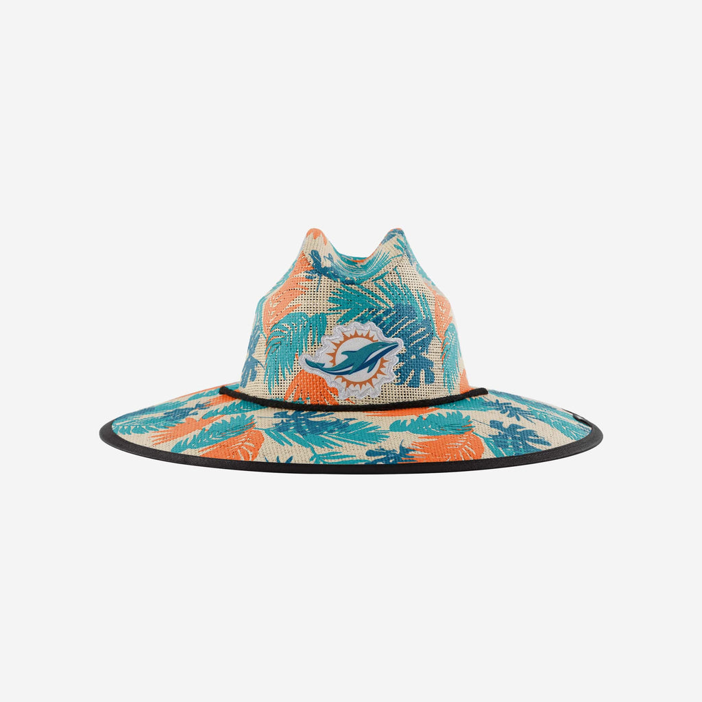 Miami Dolphins Floral Printed Straw Hat FOCO - FOCO.com