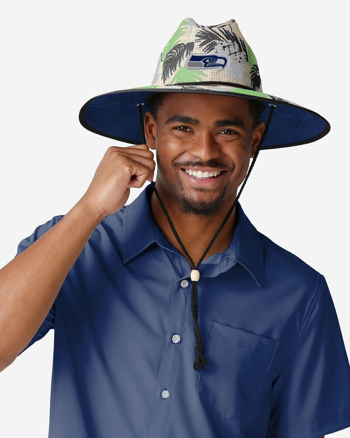 Seattle Seahawks Floral Printed Straw Hat FOCO - FOCO.com
