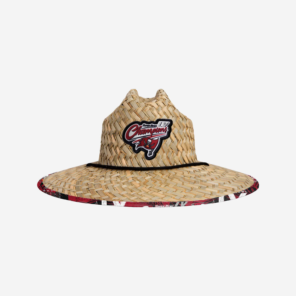 Tampa Bay Buccaneers Super Bowl LV Champions Floral Straw Hat FOCO - FOCO.com