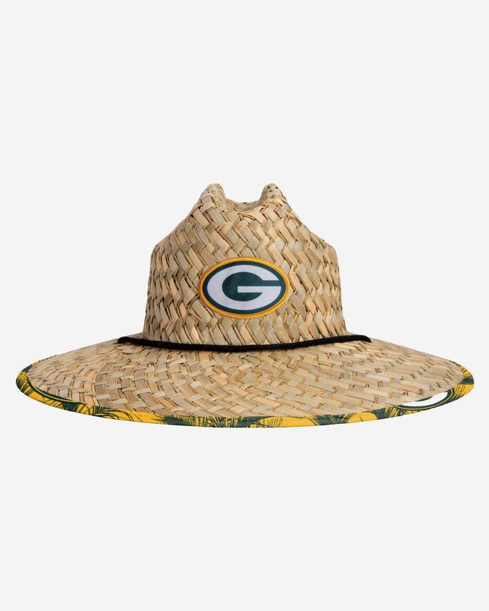 Green Bay Packers Floral Straw Hat FOCO - FOCO.com