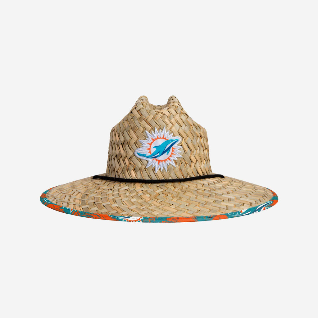 Miami Dolphins Floral Straw Hat FOCO - FOCO.com