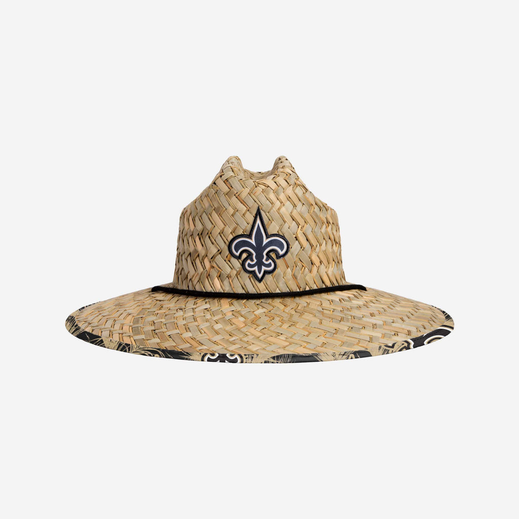 New Orleans Saints Floral Straw Hat FOCO - FOCO.com