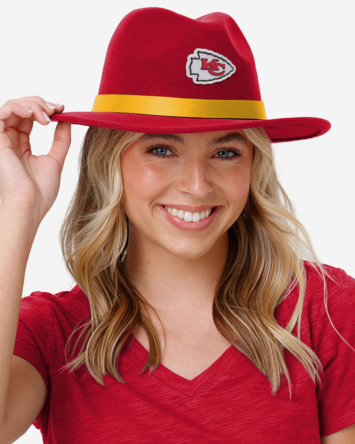 Kansas City Chiefs Team Color Fedora FOCO - FOCO.com