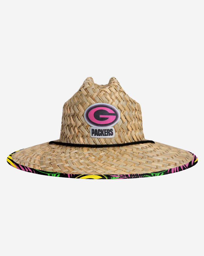 Green Bay Packers Highlights Straw Hat FOCO - FOCO.com
