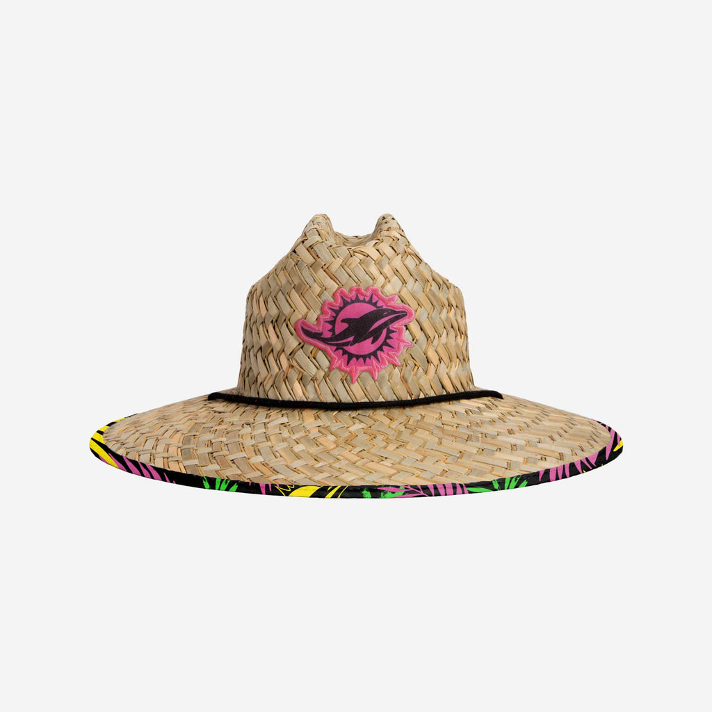 Miami Dolphins Highlights Straw Hat FOCO - FOCO.com