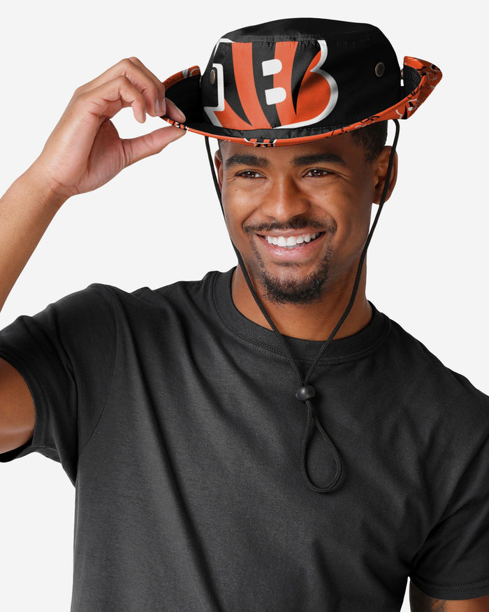 Cincinnati Bengals Cropped Big Logo Hybrid Boonie Hat FOCO - FOCO.com