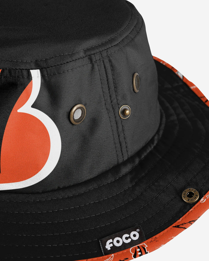 Cincinnati Bengals Cropped Big Logo Hybrid Boonie Hat FOCO - FOCO.com