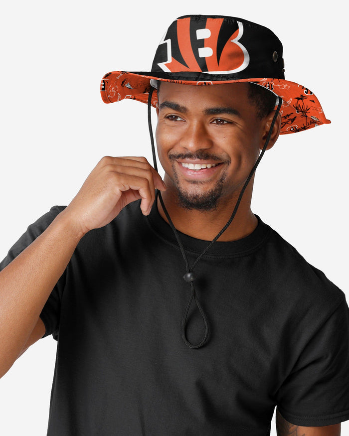 Cincinnati Bengals Cropped Big Logo Hybrid Boonie Hat FOCO - FOCO.com