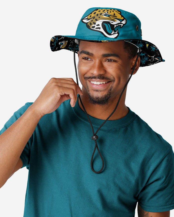 Jacksonville Jaguars Cropped Big Logo Hybrid Boonie Hat FOCO - FOCO.com