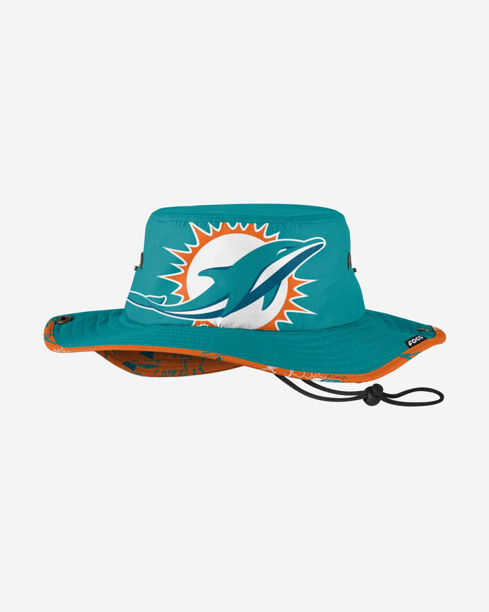 Miami Dolphins Cropped Big Logo Hybrid Boonie Hat FOCO - FOCO.com