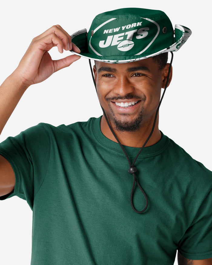 New York Jets Cropped Big Logo Hybrid Boonie Hat FOCO - FOCO.com