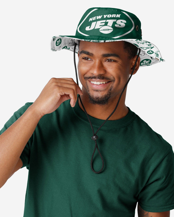 New York Jets Cropped Big Logo Hybrid Boonie Hat FOCO - FOCO.com