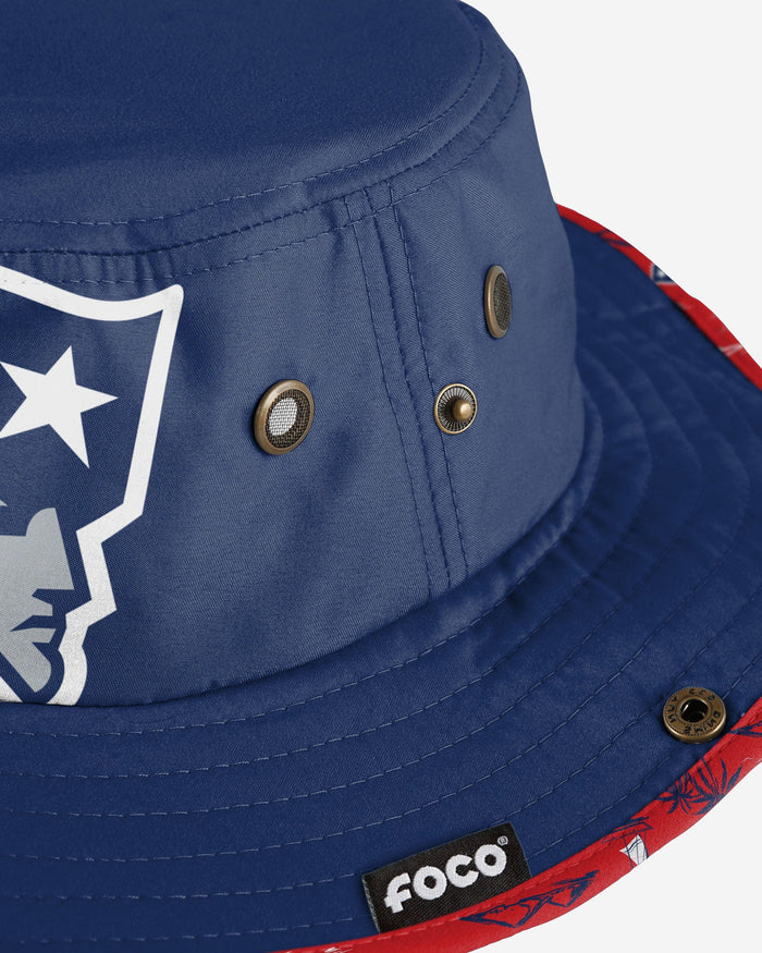 New England Patriots Cropped Big Logo Hybrid Boonie Hat FOCO - FOCO.com