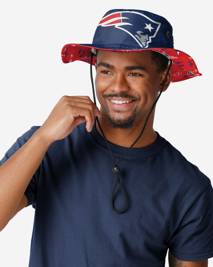 New England Patriots Cropped Big Logo Hybrid Boonie Hat FOCO - FOCO.com