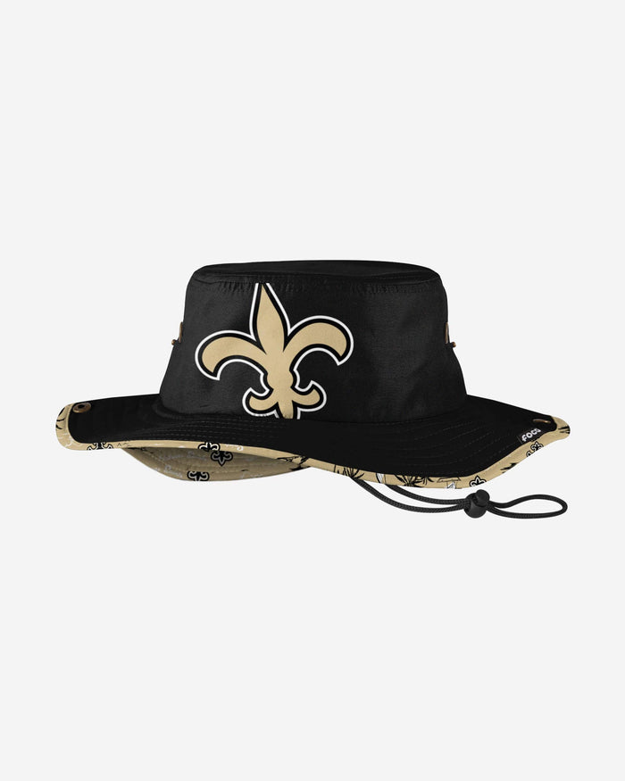 New Orleans Saints Cropped Big Logo Hybrid Boonie Hat FOCO - FOCO.com