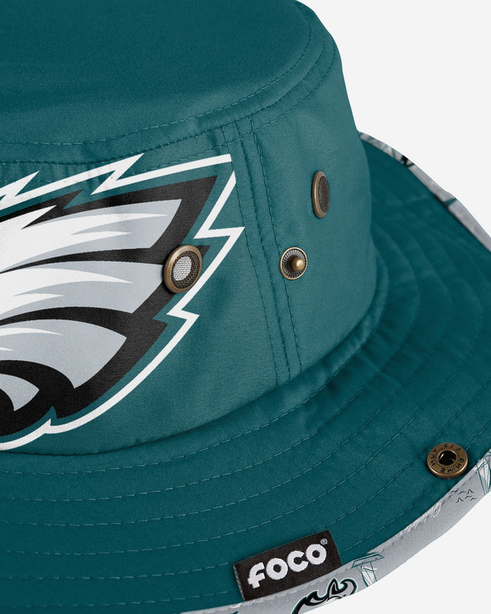 Philadelphia Eagles Cropped Big Logo Hybrid Boonie Hat FOCO - FOCO.com